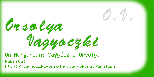 orsolya vagyoczki business card