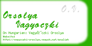 orsolya vagyoczki business card